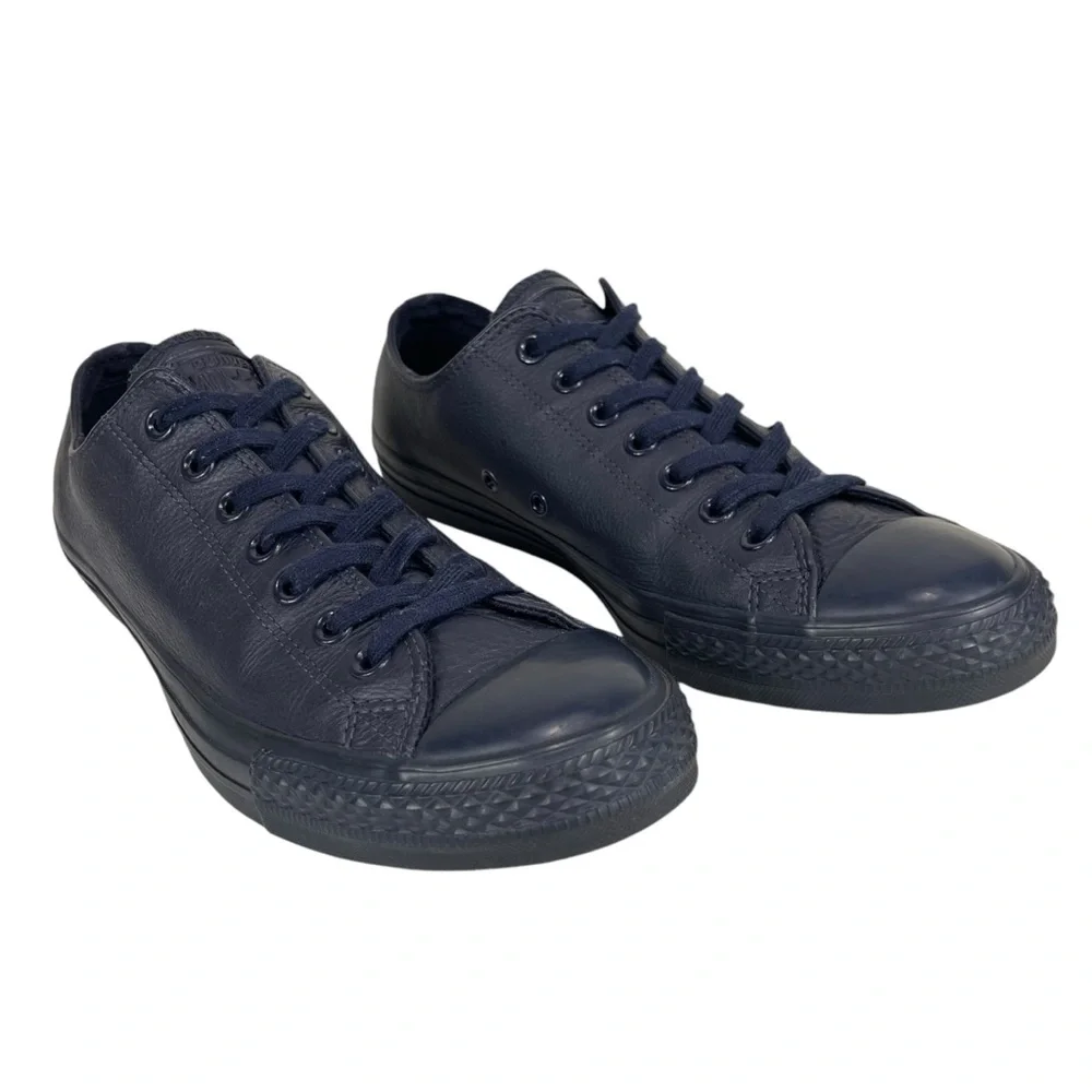 Converse Unisex Men 9.5 | Women 11.5 Chuck‎ Taylor Blue Leather Lo-Top Sneakers
